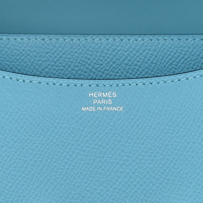 Hermes Epsom Enamel Constance 18 Bleu Du Nord Rouge De Coeur 6 of 11