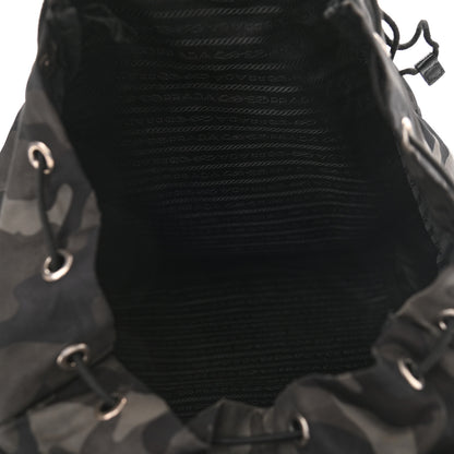 Prada Tessuto Nylon Camouflage Print Double Buckle Backpack Fumo 5 of 11