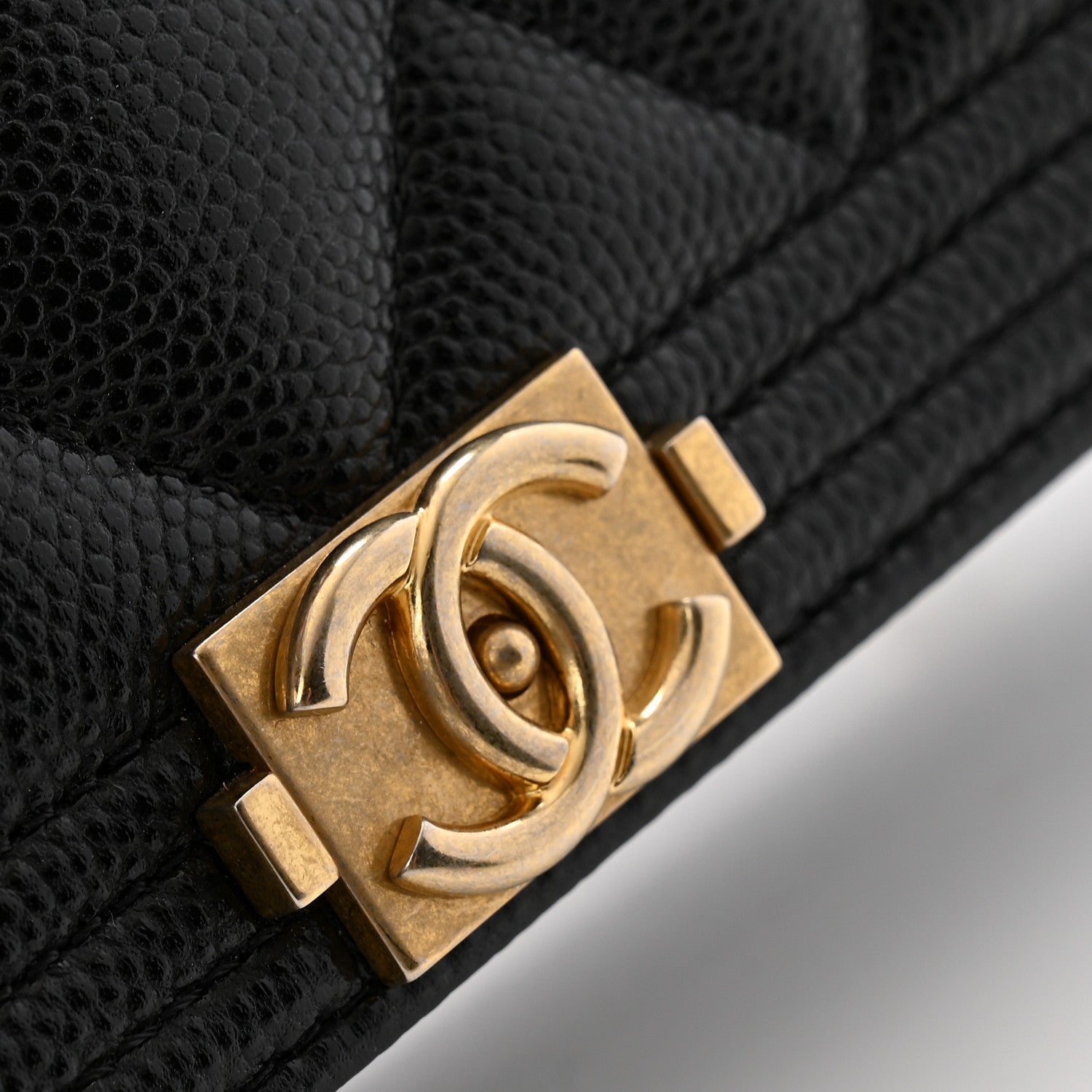 Chanel Caviar Quilted Boy Wallet On Chain WOC Black 13 of 16