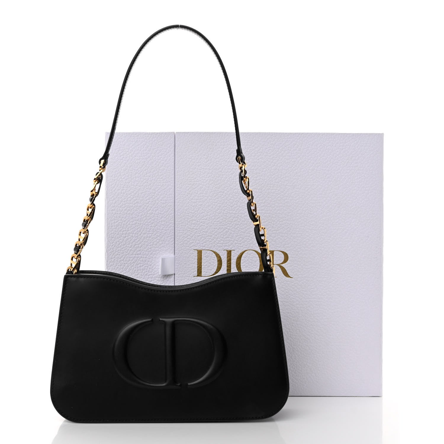 Christian Dior Calfskin CD Signature Mini Hobo Bag Black 3 of 10
