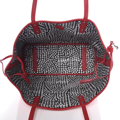MCM Visetos Medium Reversible Shopper Tote Ruby Red 9 of 16