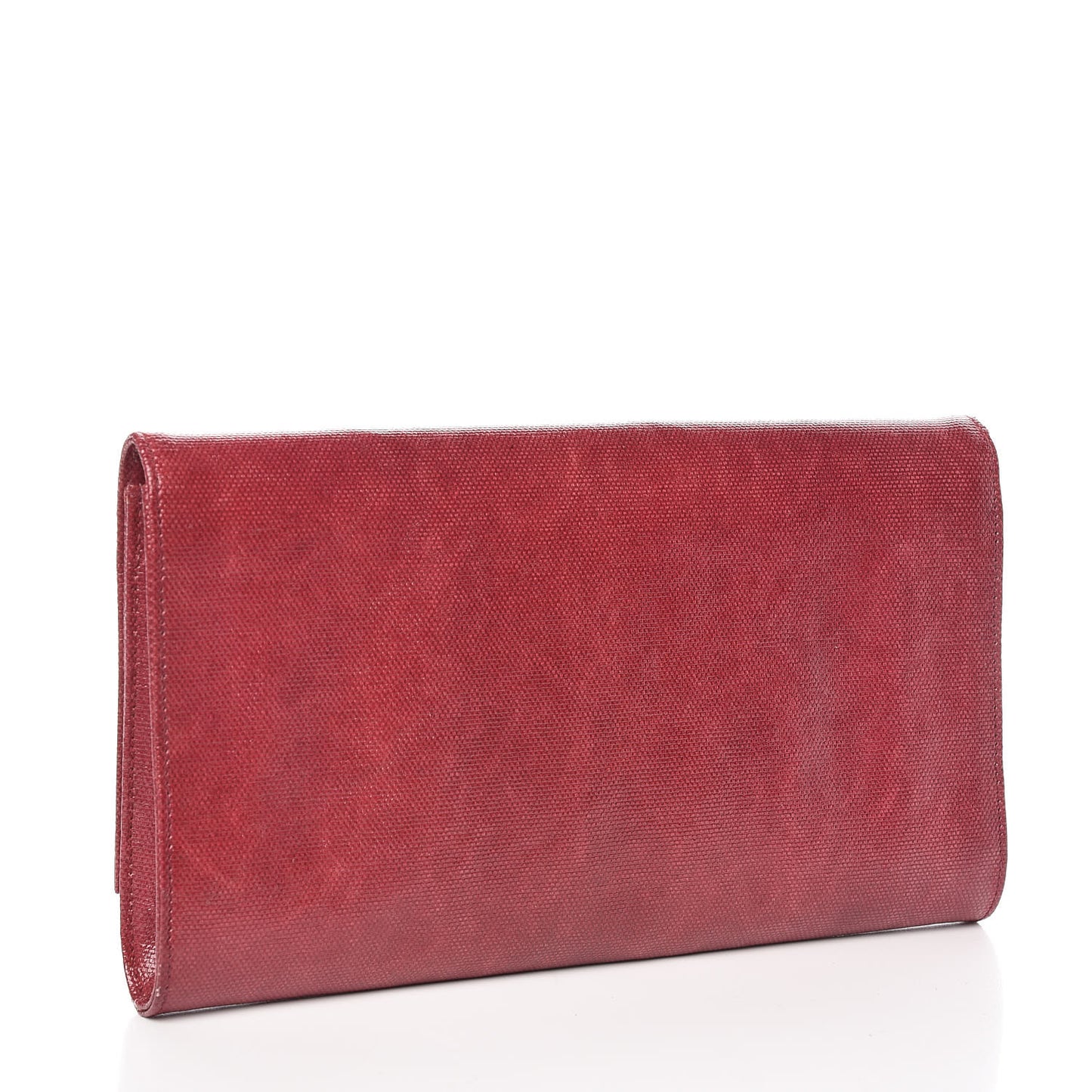 Coated Linen Large Belle De Jour Clutch Palissandre