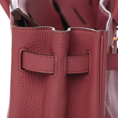 Hermes Taurillon Clemence Birkin 30 Bois de Rose 22 of 33