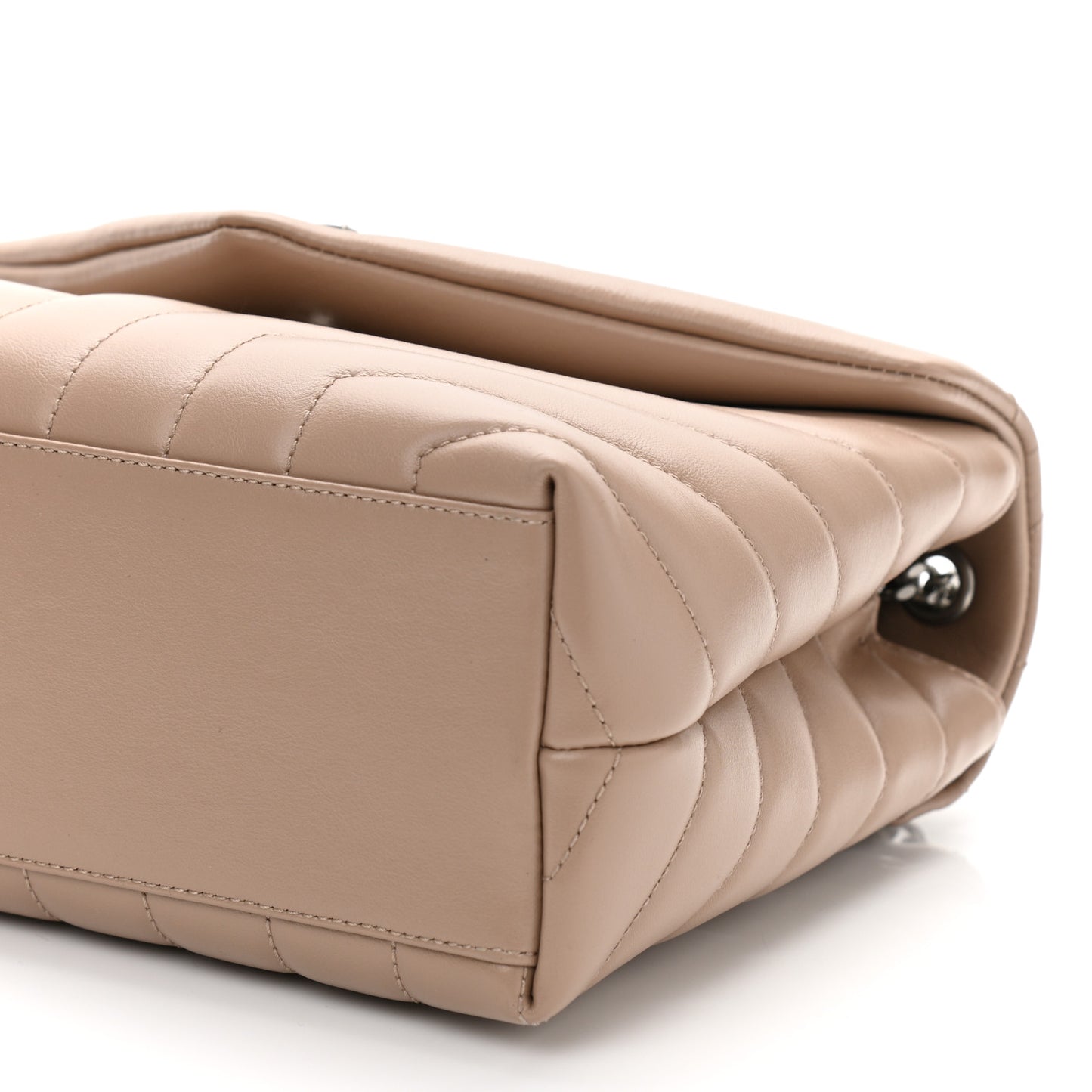 Calfskin Y Quilted Monogram Small Loulou Chain Satchel Mink
