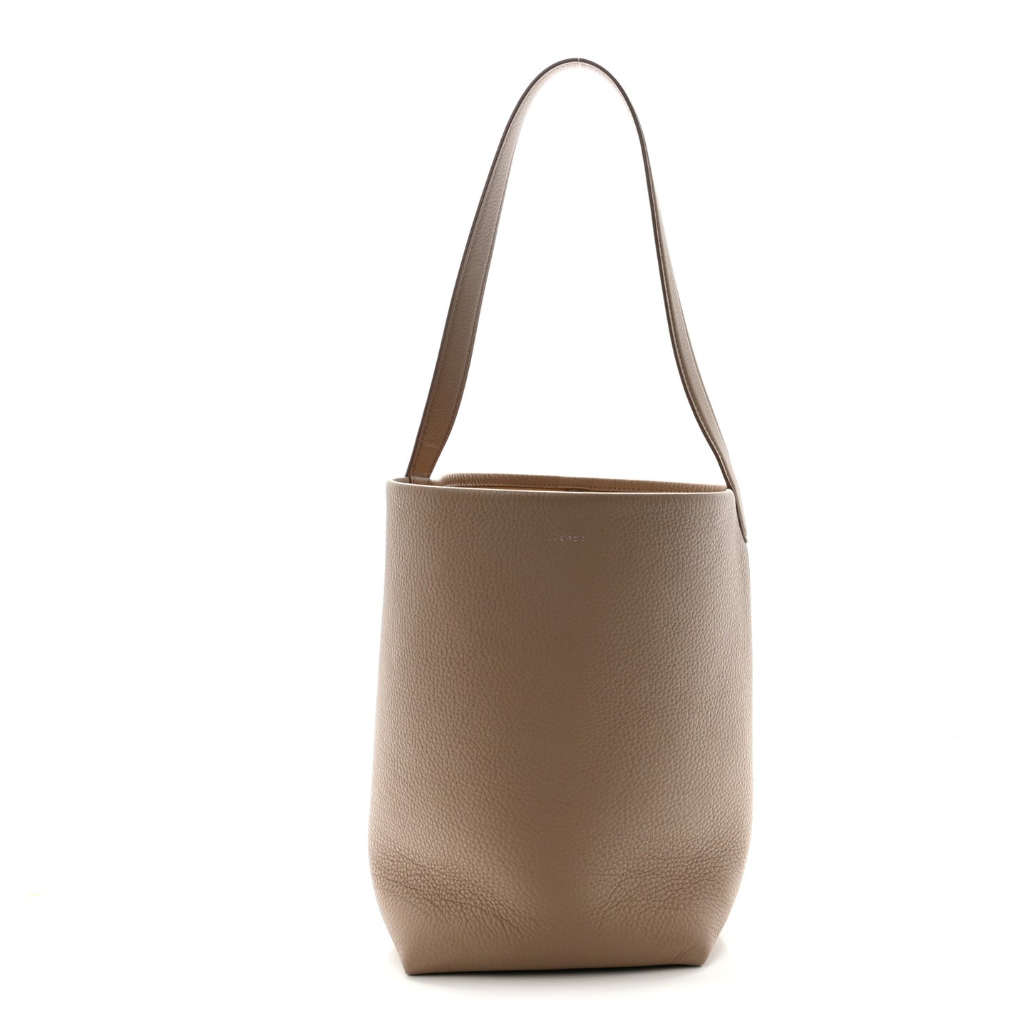Grained Calfskin Medium N/S Park Tote Dark Taupe