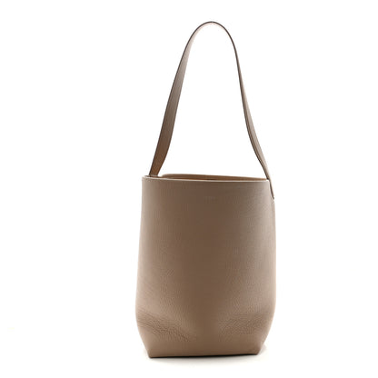 The Row Grained Calfskin Medium N/S Park Tote Dark Taupe 1 of 10