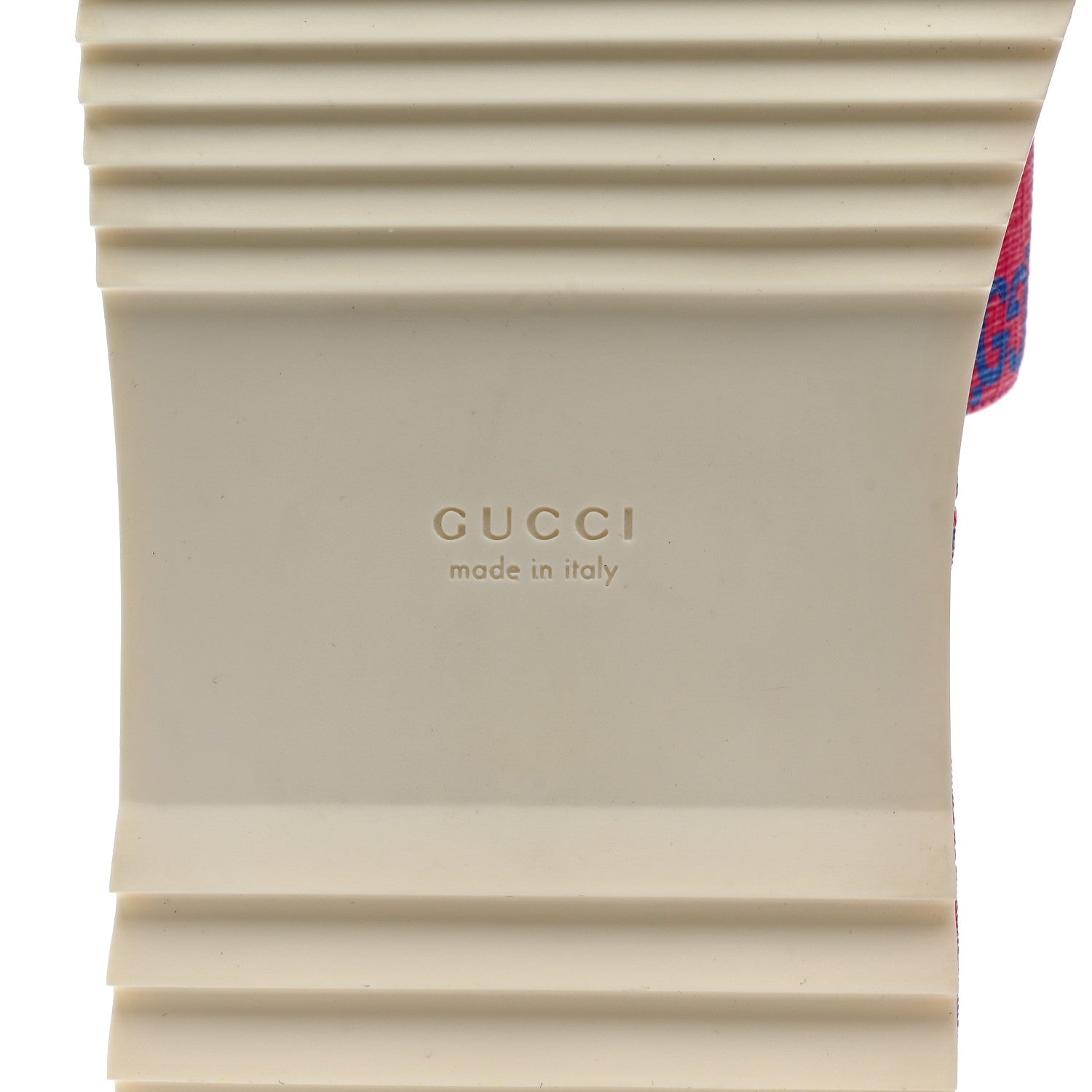 Gucci GG Supreme Joy Monogram Angelina Platform Slide Sandals 36 Fuxia Blue 7 of 11