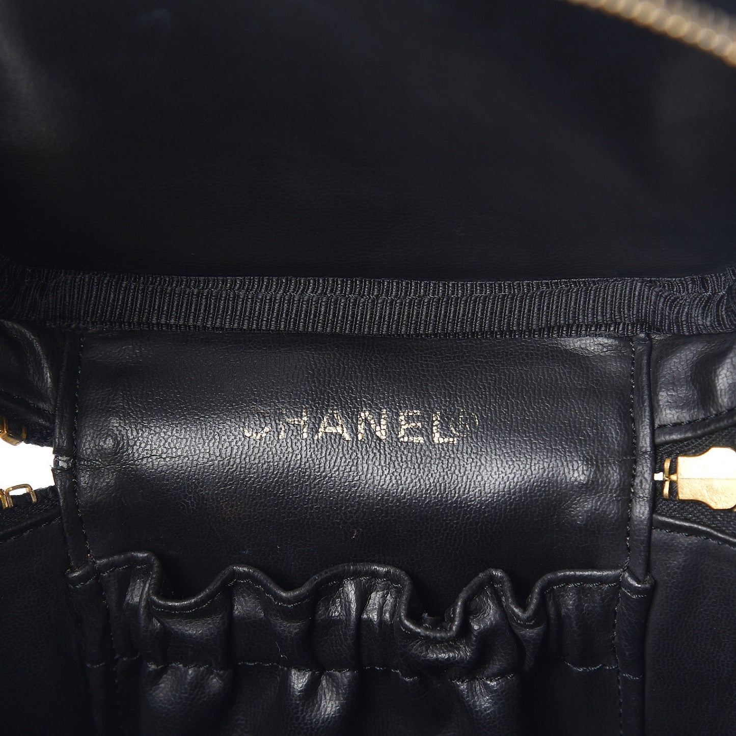 Patent Vanity Cosmetic Case Black