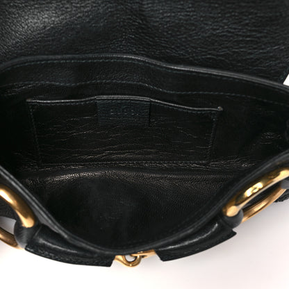 Gucci Goatskin Patent Horsebit Chain Clutch  Black 5 of 11