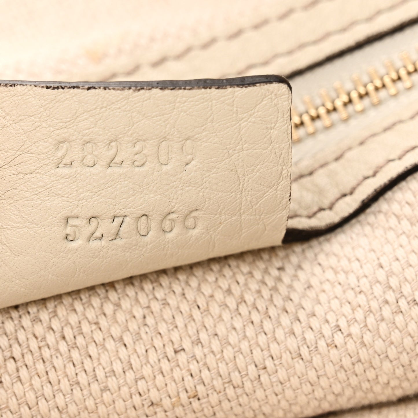 Pebbled Calfskin Medium Soho Shoulder Bag Off White