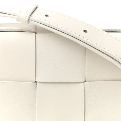 Bottega Veneta Lambskin Maxi Intrecciato Extra Mini Cassette Crossbody Bag White 7 of 9