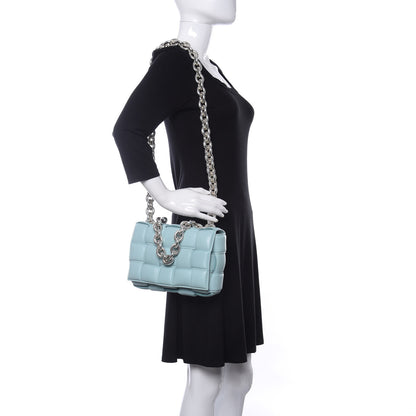 Bottega Veneta Lambskin Maxi Intreccio Padded Chain Cassette Crossbody Bag Spearmint 2 of 9