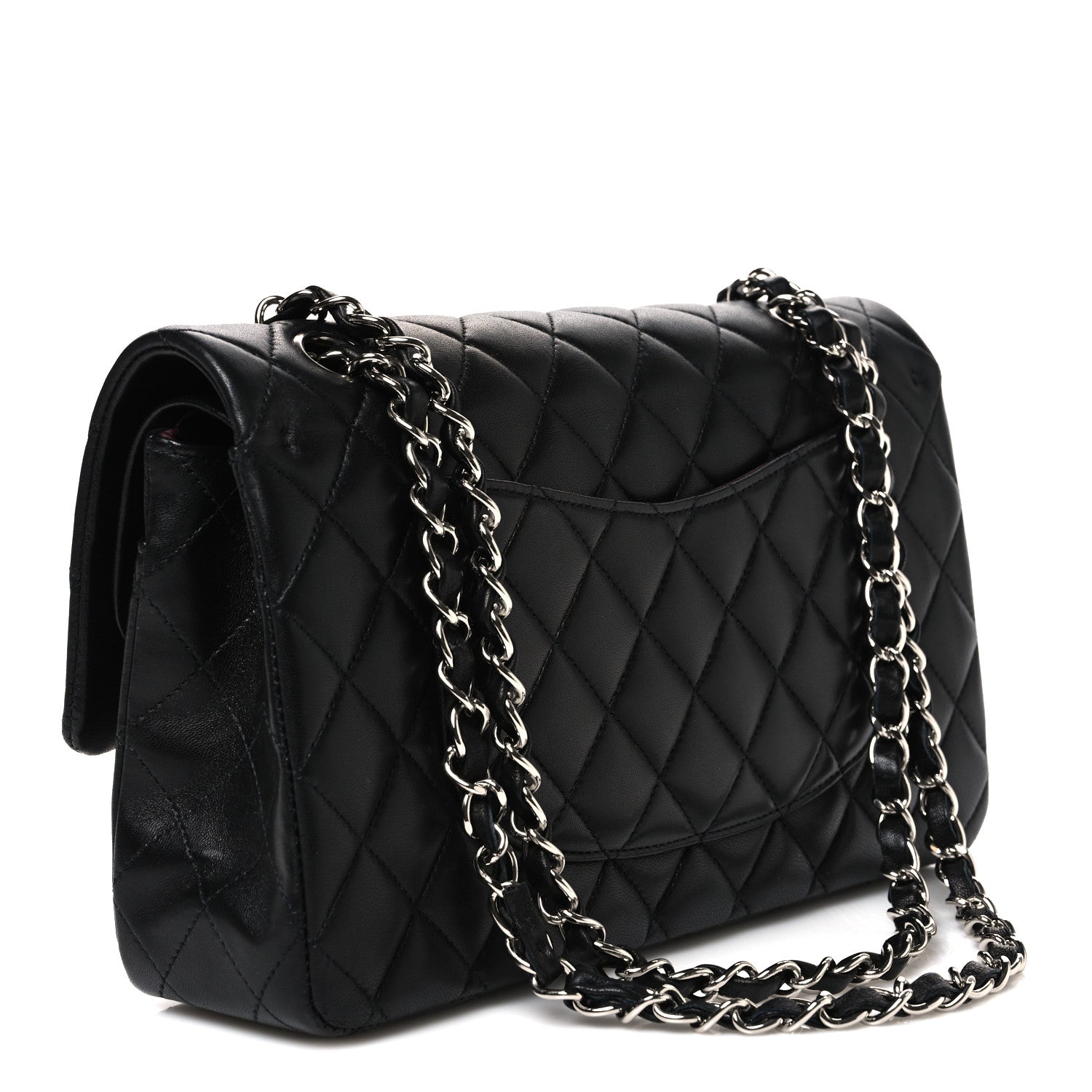 Chanel Lambskin Quilted Medium Double Flap Black 3 of 11