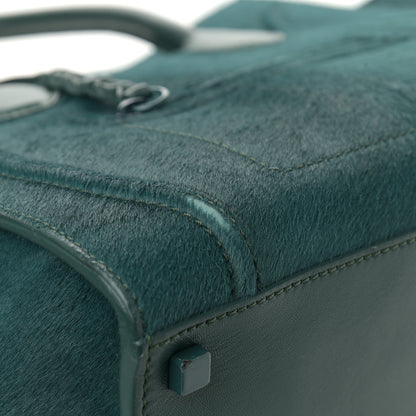 Celine Pony Hair Medium Phantom Luggage Jade 8 of 14
