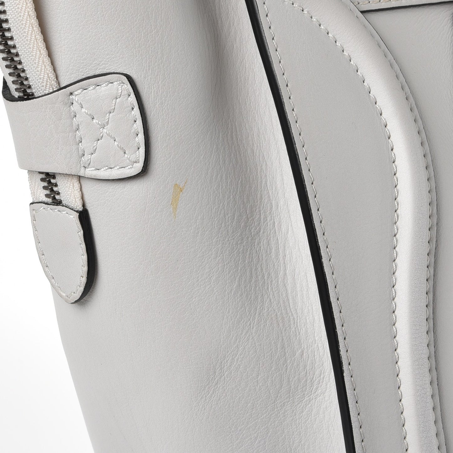 Smooth Calfskin Mini Luggage White