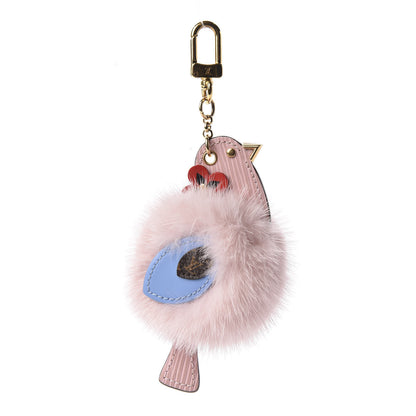 Louis Vuitton Mink Fur Epi Monogram Bird Bag Charm Rose Ballerine 3 of 5