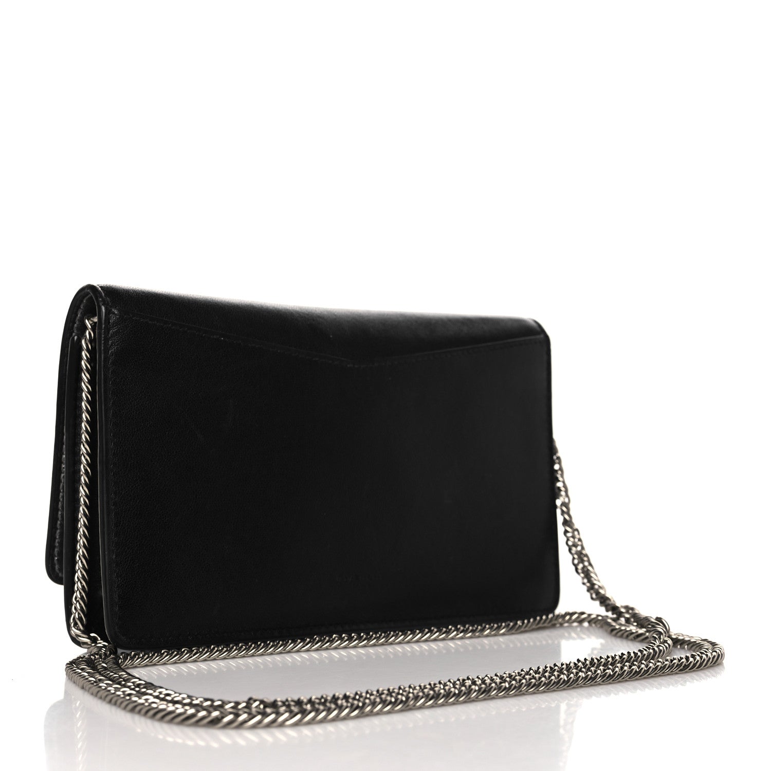 Givenchy Lambskin Emblem Chain Wallet Black 3 of 9