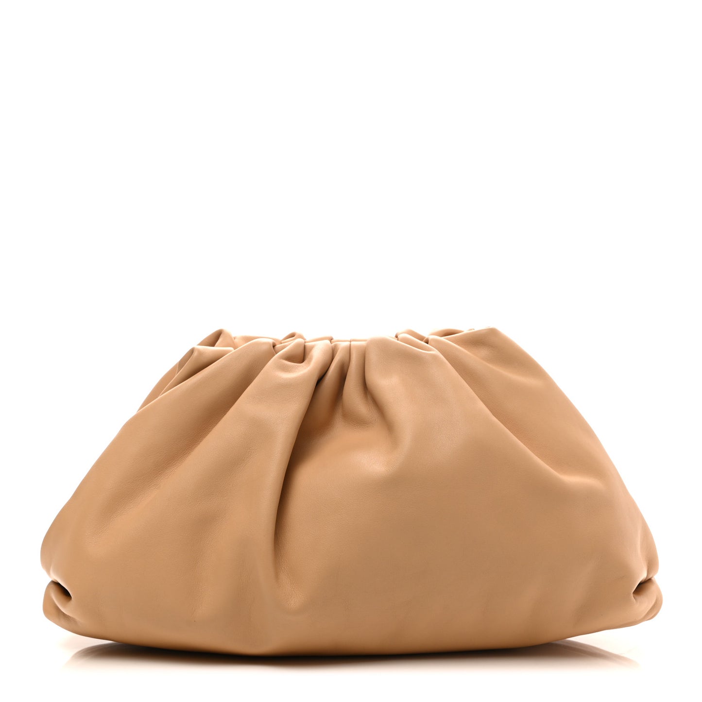 Smooth Butter Calf The Pouch Oversized Clutch Nude