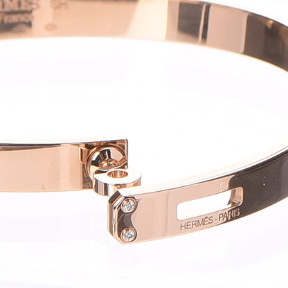 Hermes 18K Rose Gold Diamond Kelly PM Bangle Small 5 of 6