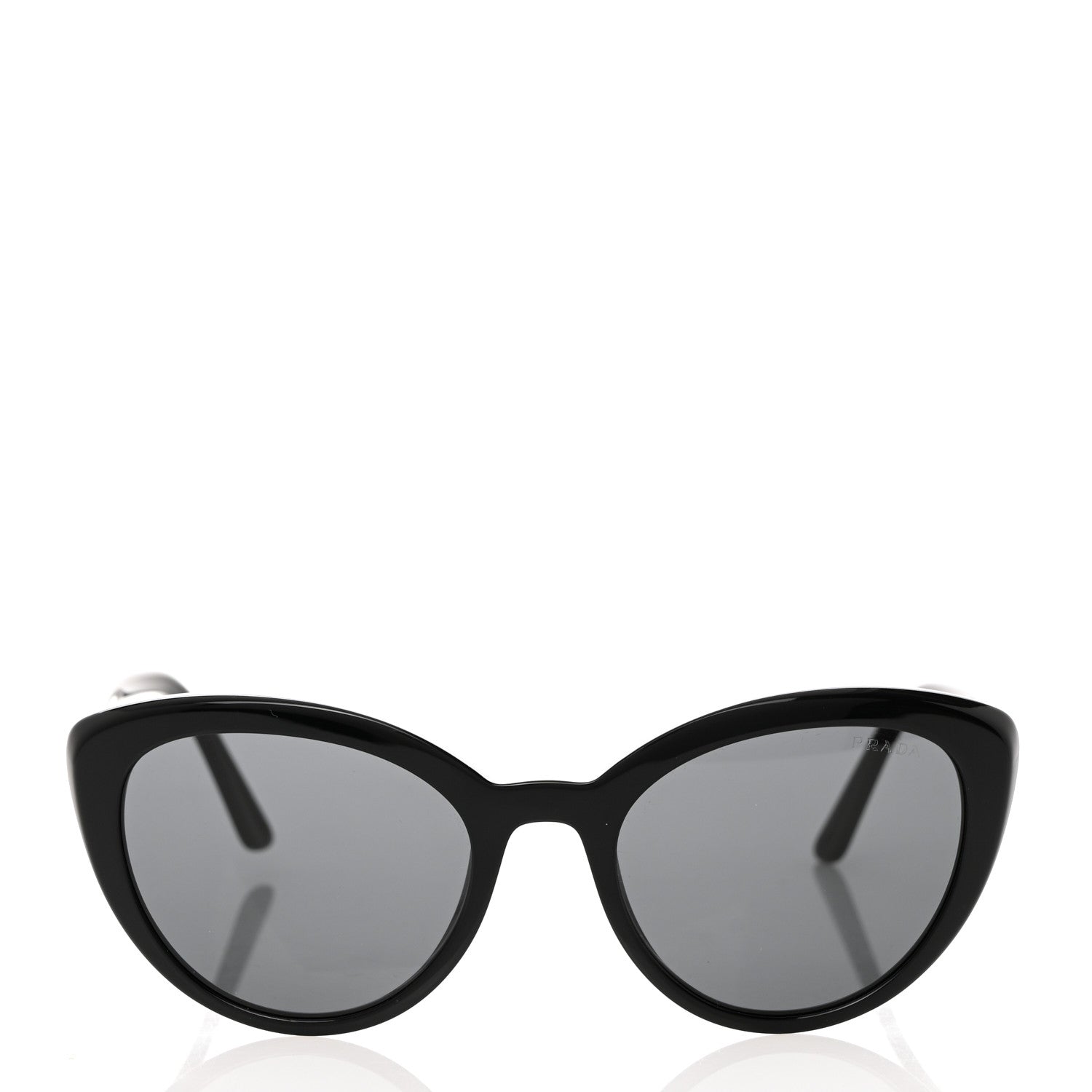 Prada Acetate Cat Eye Sunglasses SPR 02V Black 3 of 8