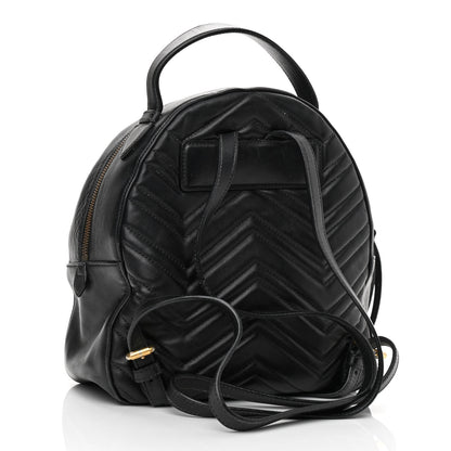 Gucci Calfskin Matelasse GG Marmont Dome Backpack Black 2 of 14