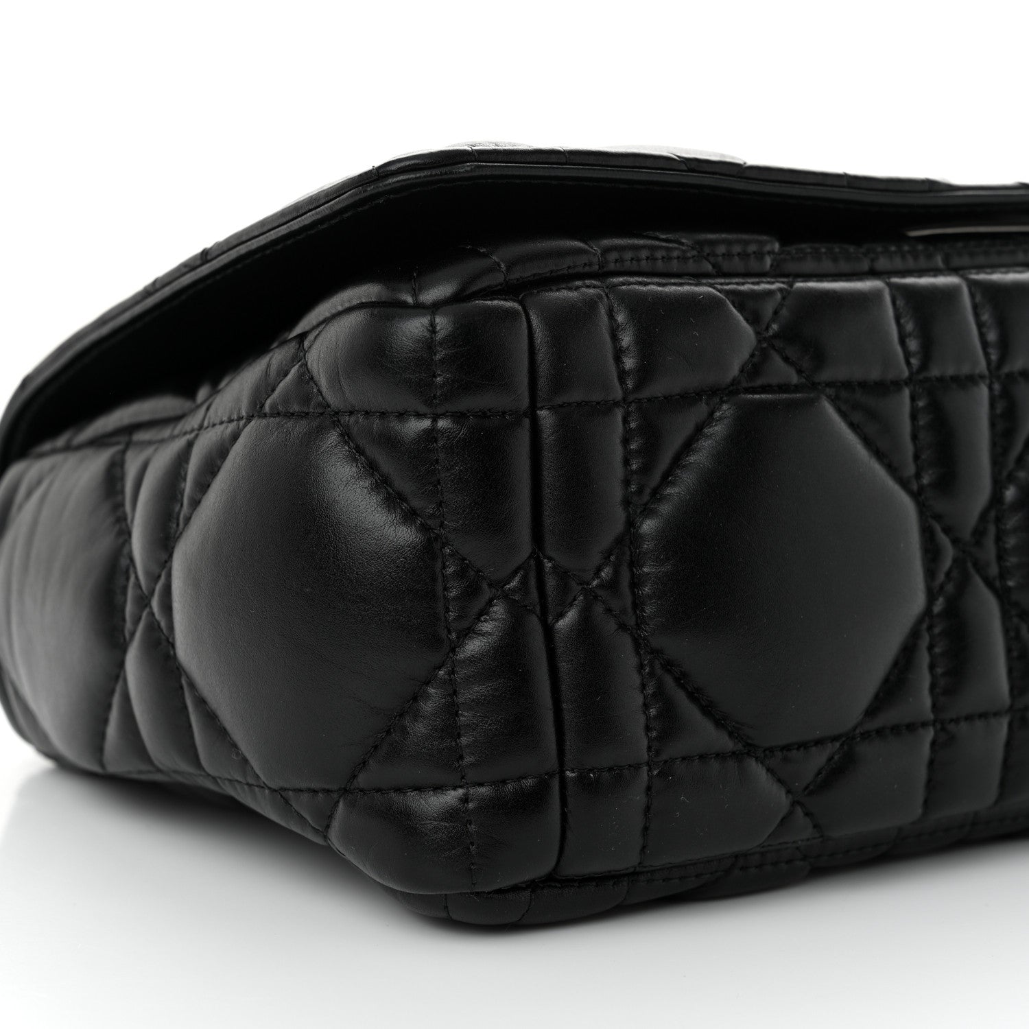 Christian Dior Calfskin Macrocannage Medium Caro Bag Black 9 of 11