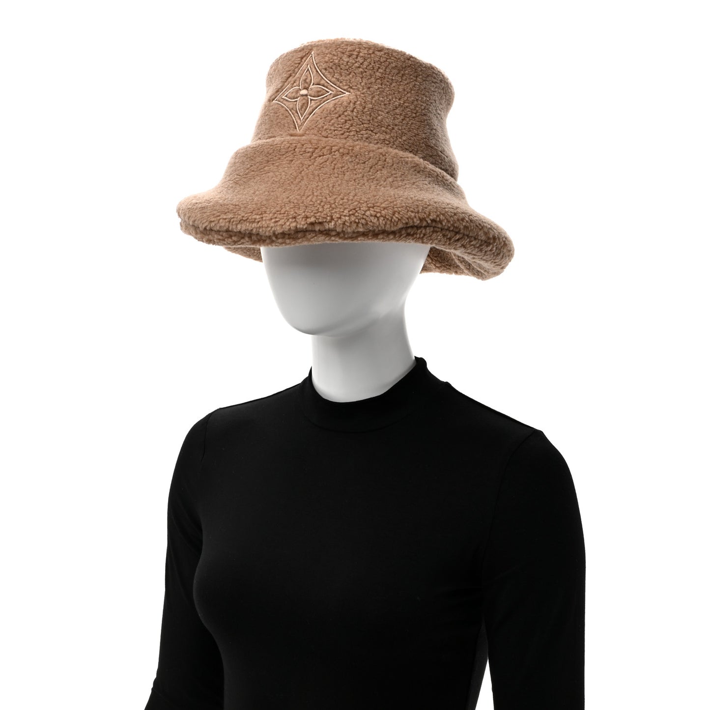 Shearling Curly Bucket Hat Natural