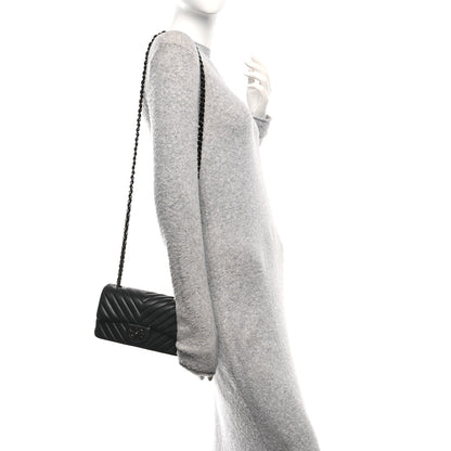 Chanel Lambskin Chevron Quilted Mini Rectangular Flap So Black 2 of 12
