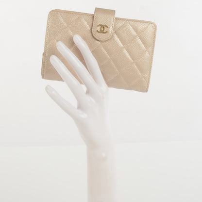 Chanel Caviar Quilted L-Zip Pocket Wallet Beige Clair 2 of 8