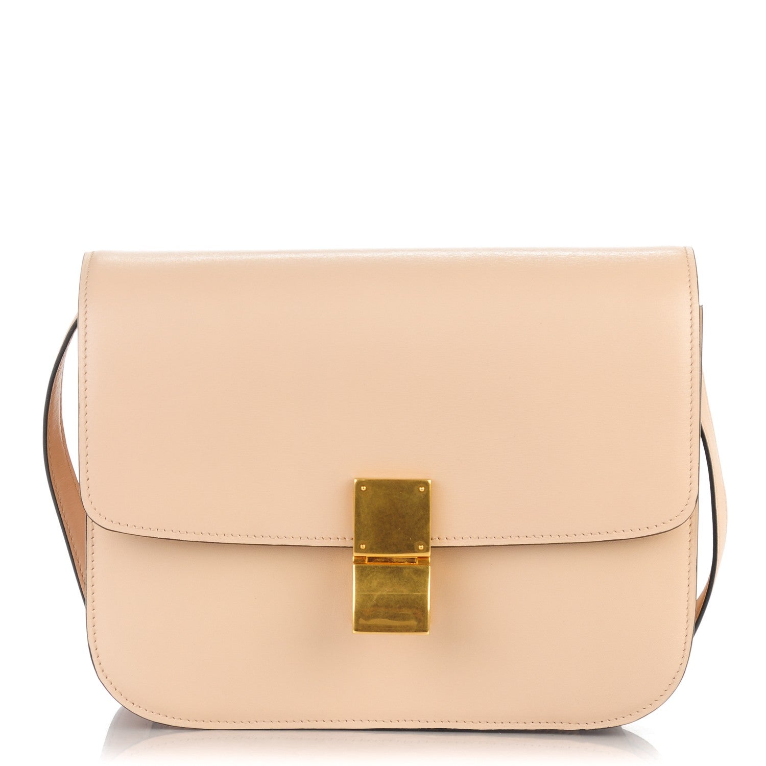 Celine Box Calfskin Medium Classic Box Flap Bag Powder 1 of 8