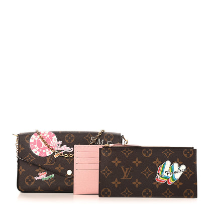 Louis Vuitton Monogram My LV World Tour Pochette Felicie Chain Wallet Rose Ballerine 1 of 10