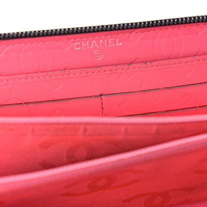 Chanel Calfskin Quilted Cambon Large Gusset Zip Around Wallet Black 9 of 11