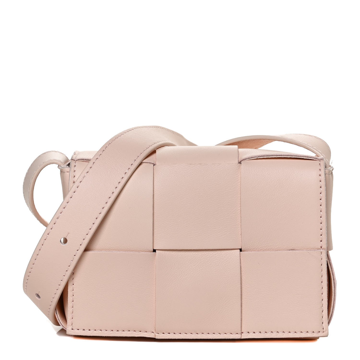 Bottega Veneta Lambskin Maxi Intreccio Candy Cassette Crossbody Bag Melon Washed 1 of 11