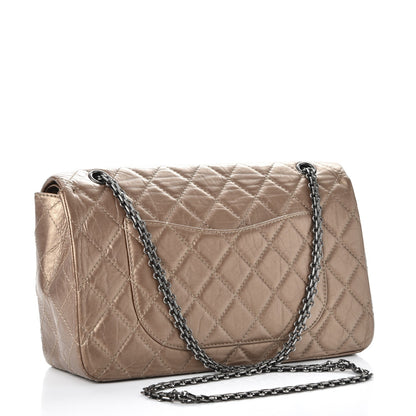 Chanel Metallic Aged Calfskin Quilted 2.55 Reissue 227 Flap Gold 4 of 12