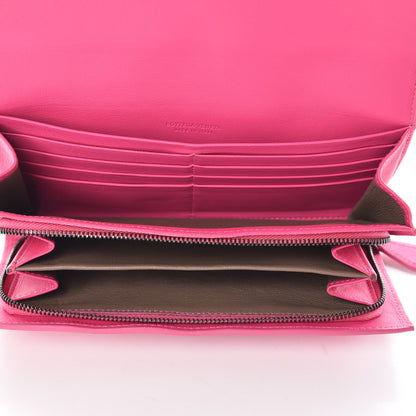 Bottega Veneta Nappa Intrecciato Continental Flap Wallet Rosa Shock 5 of 14