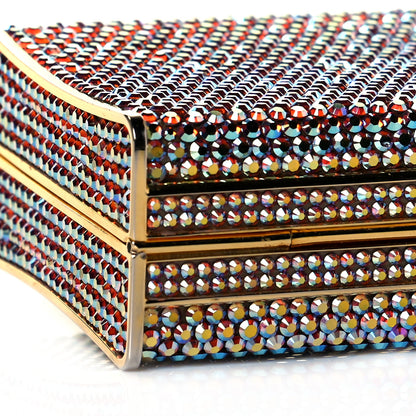 Judith Leiber Swarovski Crystal Minaudiere Clutch Gold Multicolor 6 of 10