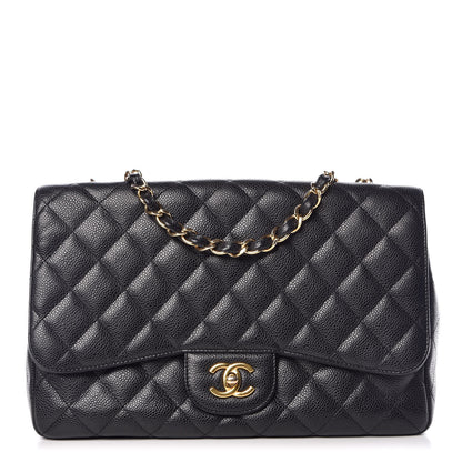 Chanel Caviar Quilted Jumbo Single Flap Black 1 of 9