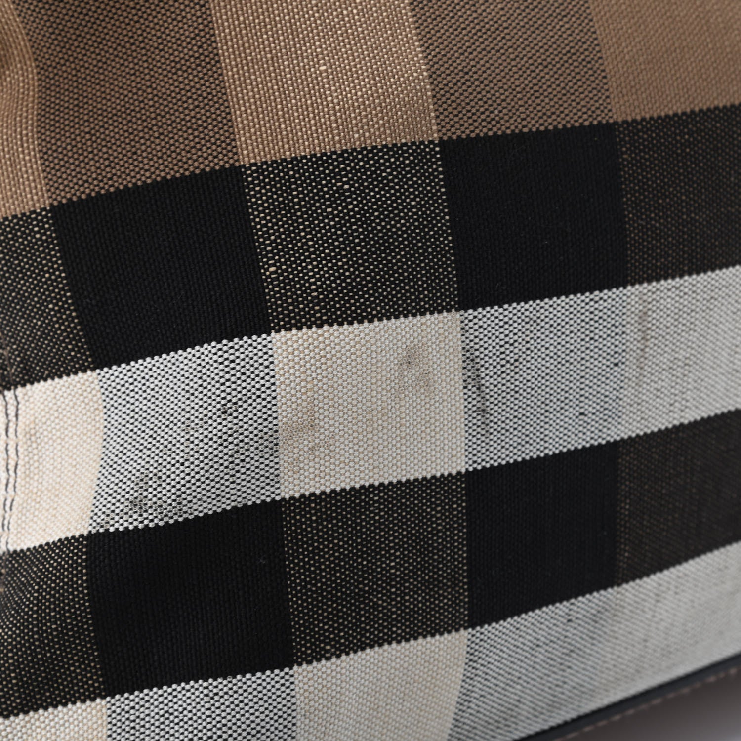 Burberry Canvas Mega Check Medium Tottenham Brit Tote Saddle Brown 5 of 5