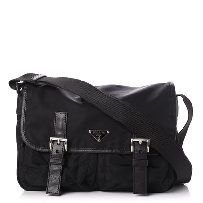 Prada Nylon Vela Messenger Bag Black 1 of 7