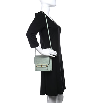 Hermes Matte Alligator Mini Sac Roulis Vert D’eau 2 of 9