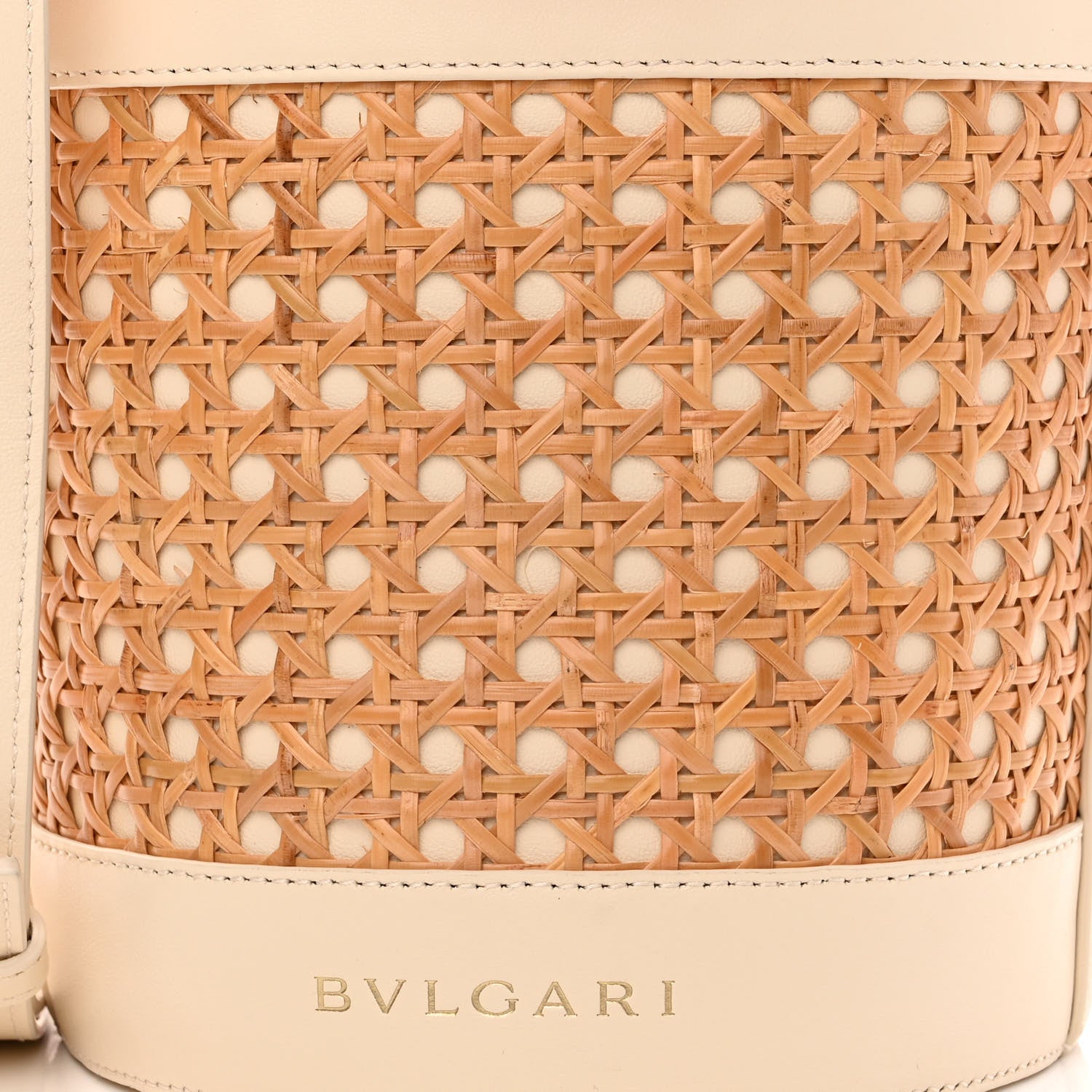 Bulgari Vienna Straw Calfskin Satin Medium Serpenti Forever Bucket Bag Ivory Opal Beetroot Spinel Fuchsia 7 of 10