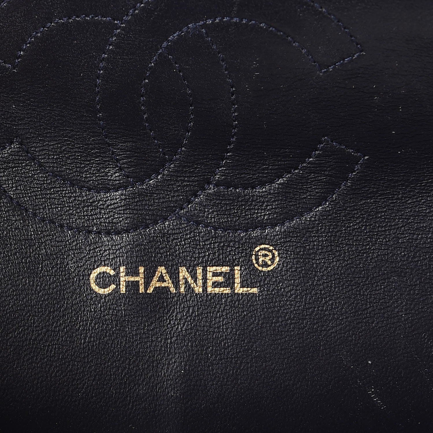 Chanel Lambskin Quilted Medium Double Flap Navy 7 of 14
