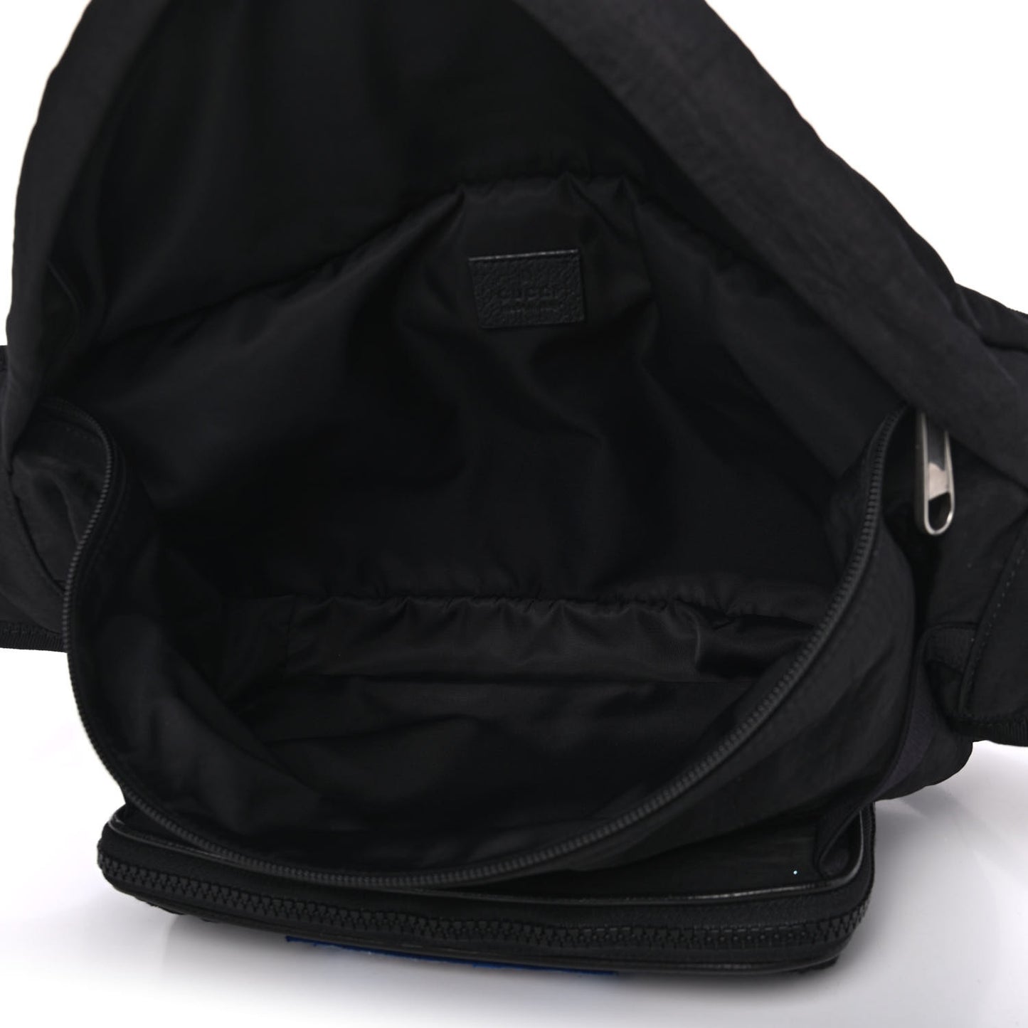 Nylon 80s Logo Patch Belt Bag Black