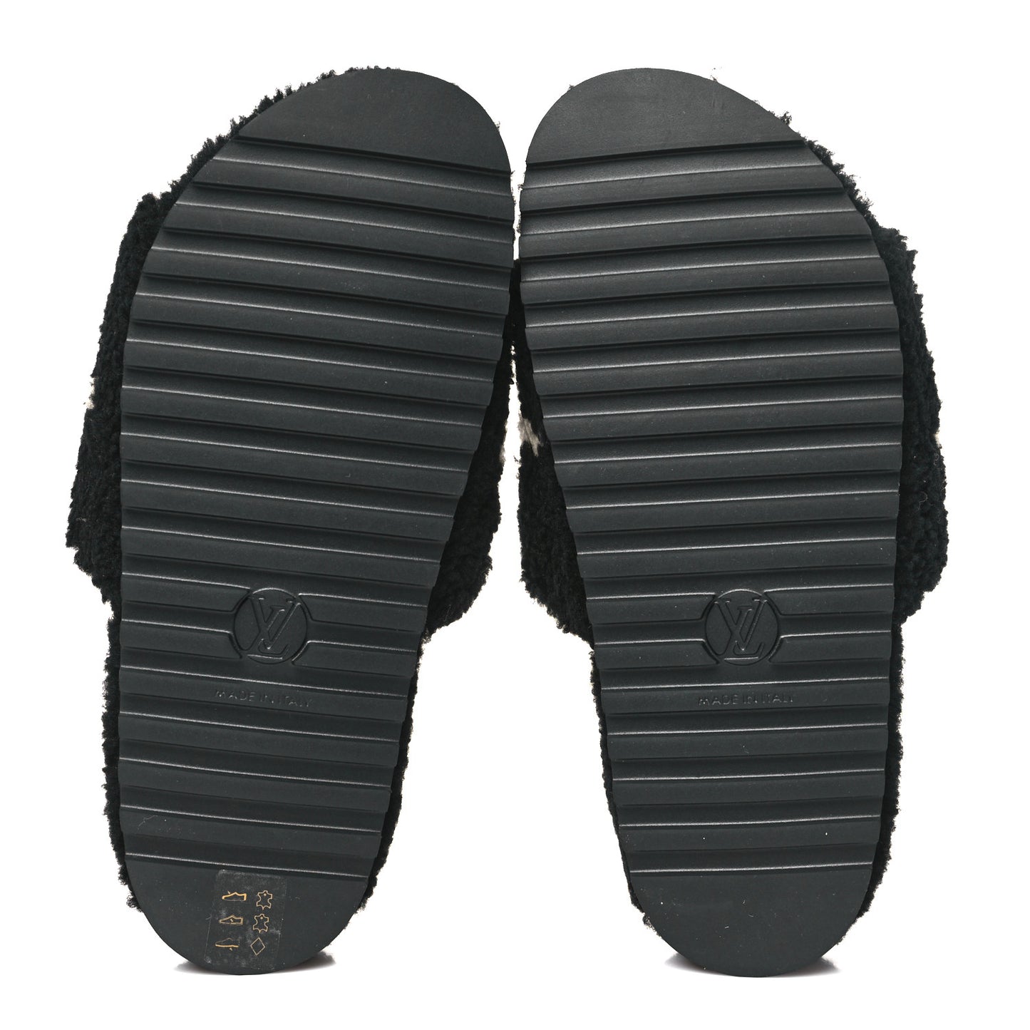 Shearling Monogram Giant Paseo Flat Comfort Mule 40 Black
