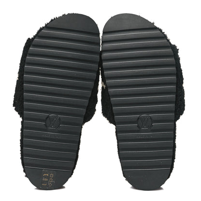 Louis Vuitton Shearling Monogram Giant Paseo Flat Comfort Mule 40 Black 5 of 8