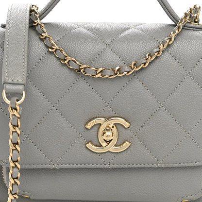 Chanel Caviar Quilted Small Business Affinity Flap Grey 7 of 9