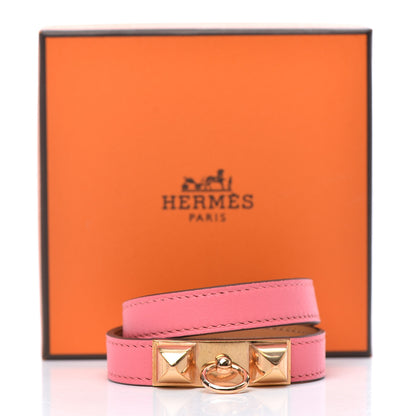 Hermes Swift Rivale Double Tour Bracelet S Rose Azalee 6 of 6