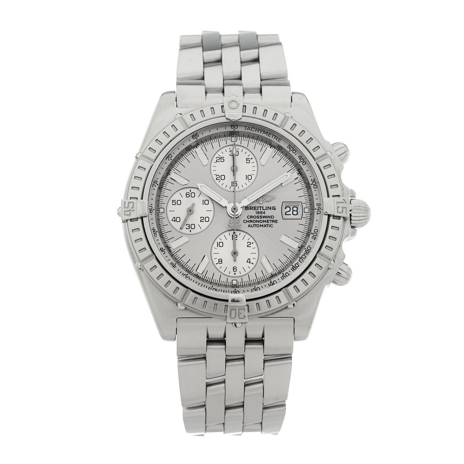 Breitling Stainless Steel 43mm Windrider Crosswind Racing Automatic Watch A13355 1 of 4
