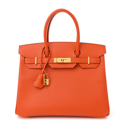 Hermes Epsom Birkin 30 Orange 1 of 12
