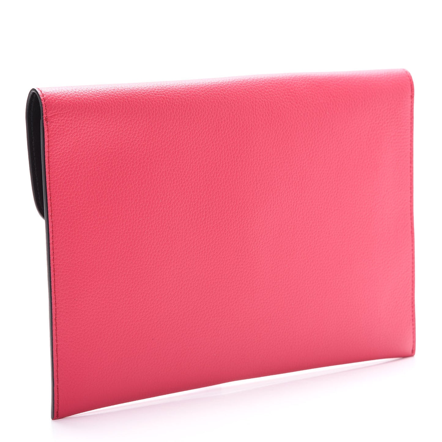 Calfskin Skull Envelope Clutch Fuchsia